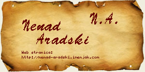 Nenad Aradski vizit kartica